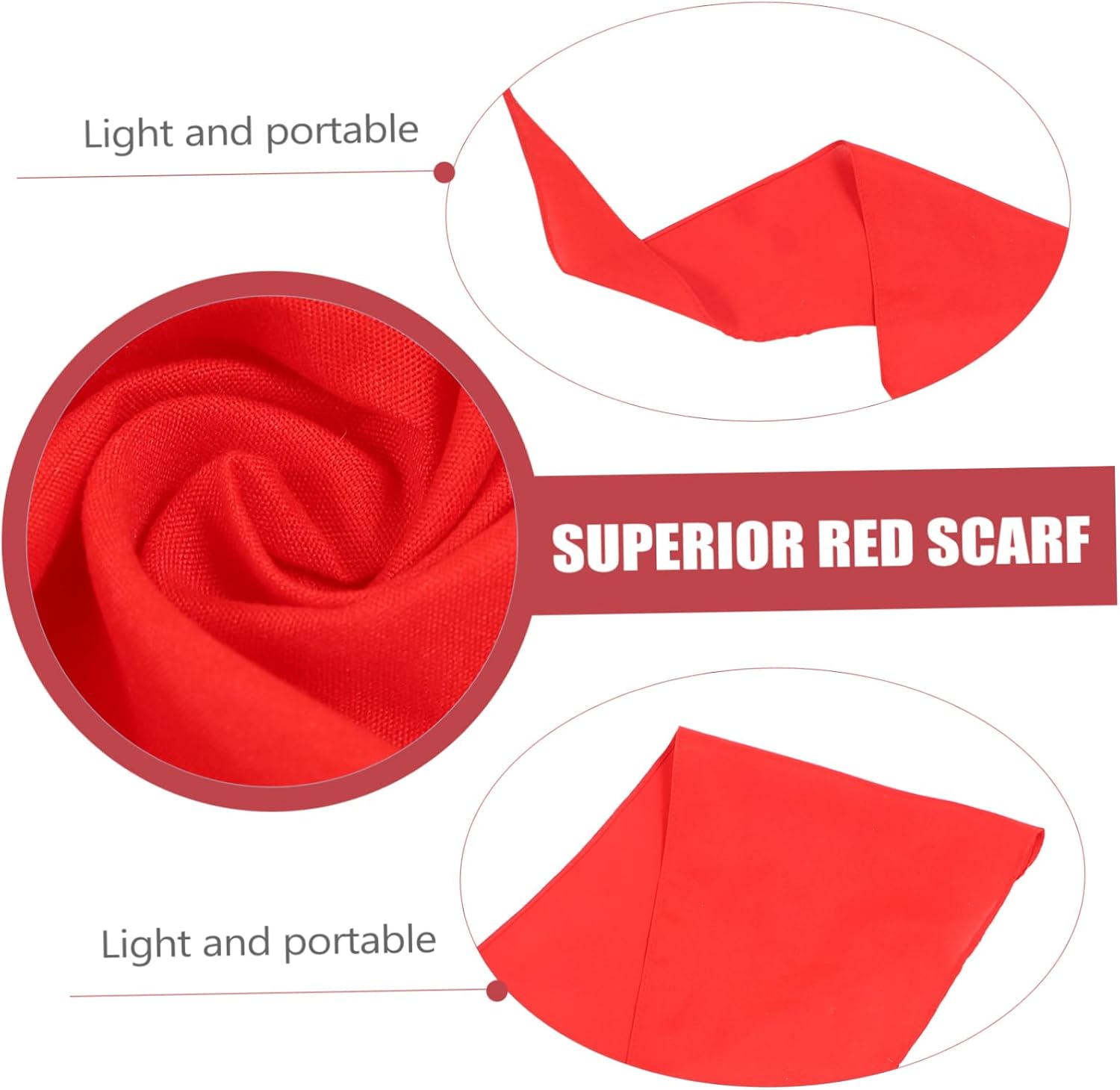 Didiseaon Vibrant Red Scarf for Boys and Girls Scarfs for Boys and Girls Dance Performance