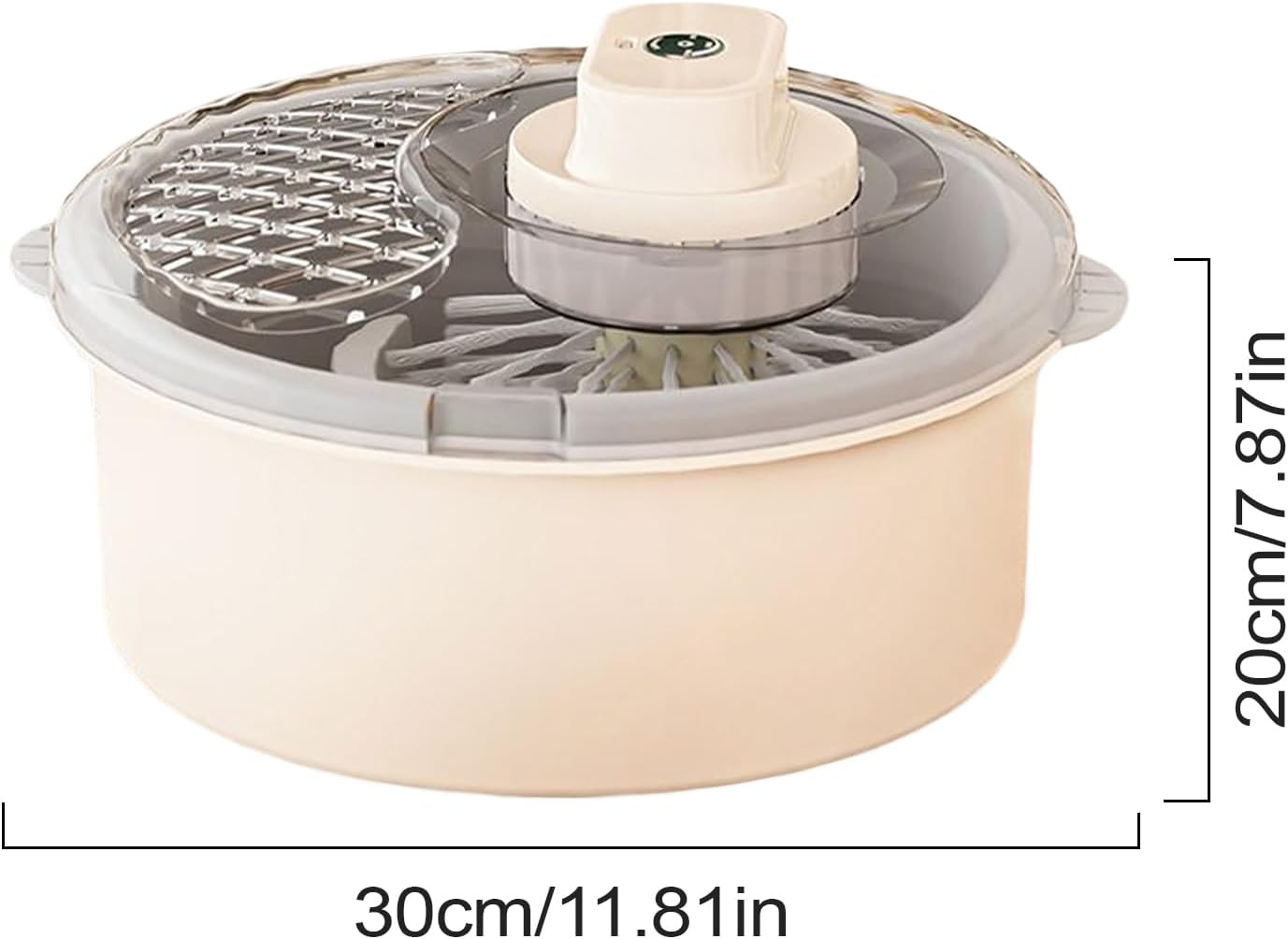 Fruit Cleaner Spinner - 30x20cm Vegetable Spinner, Rotating Food Basket, Electric Fruit Washing Bowl Kitchen Gadget For Produce Kitchen Food Lettuce Salad Strawberry Meal Prep