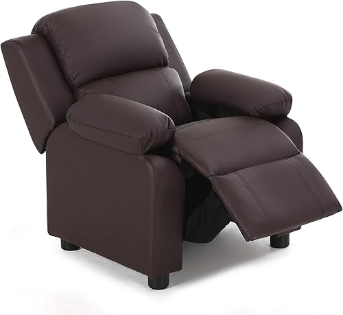 HONEY JOY Silla reclinable para niños, silla de descanso 2 en 1 con reposabrazos, reposapiés ajustable y reposacabezas, silla reclinable para niños