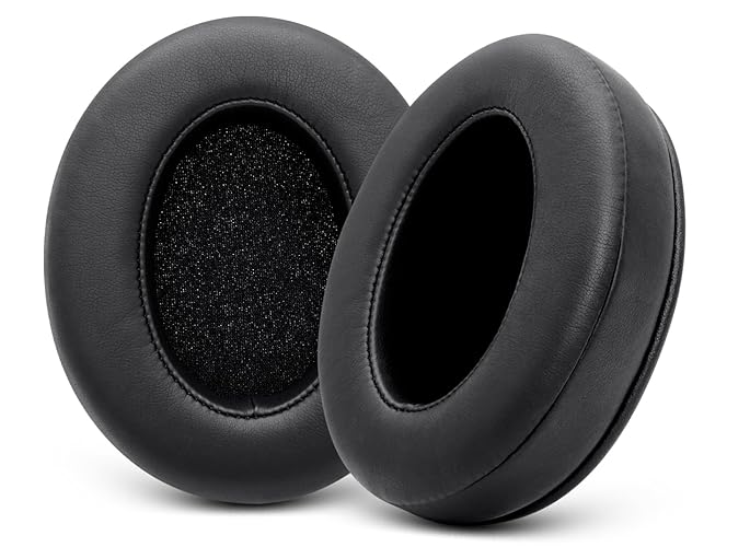 GVOEARS Replacement Earpads for HyperX Cloud/Alpha, Audio Technica M50X/M40X, Turtle Beach Stealth, Ear Pads Also fit Sony MDR-7506 Series & More, Cushions with Softer Protein Leather, Memory Foam