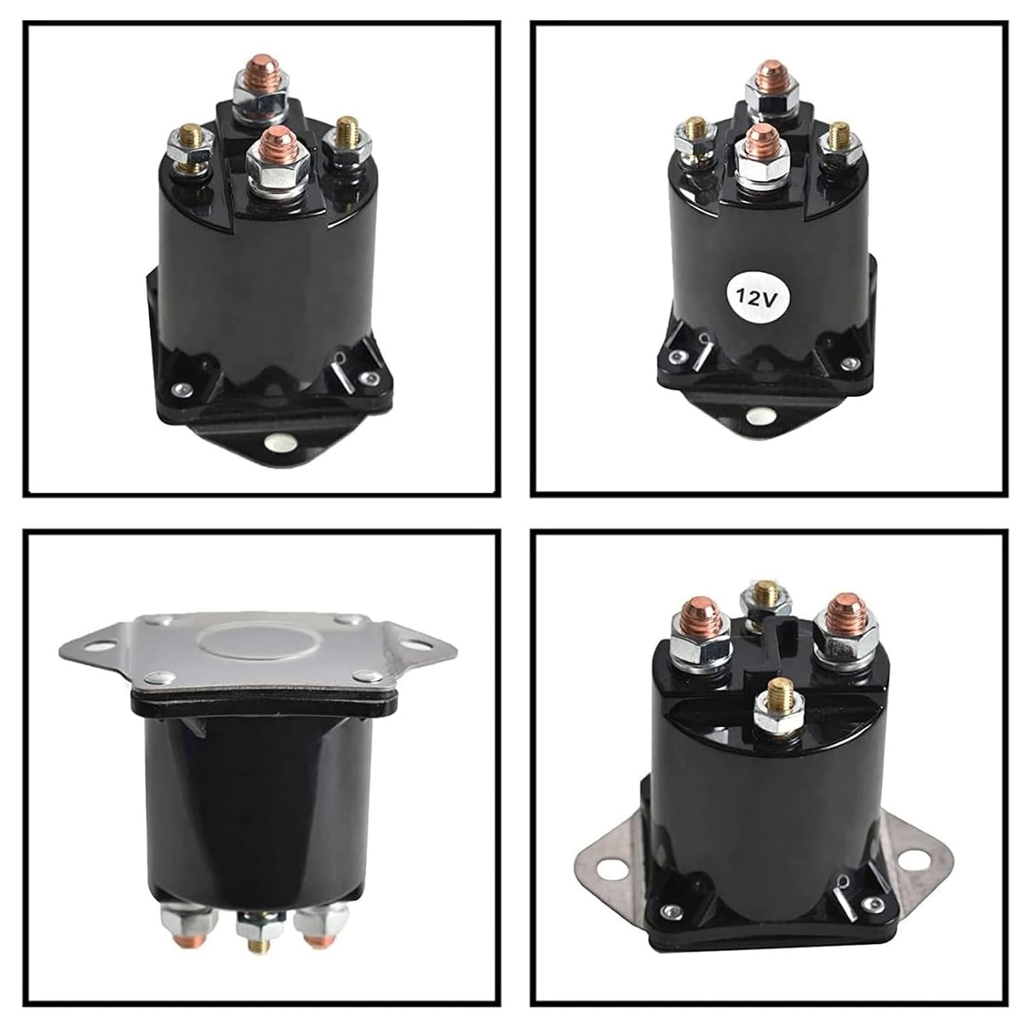 12V Starter Relay Solenoid with 4 Terminals 1013609 1012275 Waterproof Design Fit for Club Car DS 1984-Up
