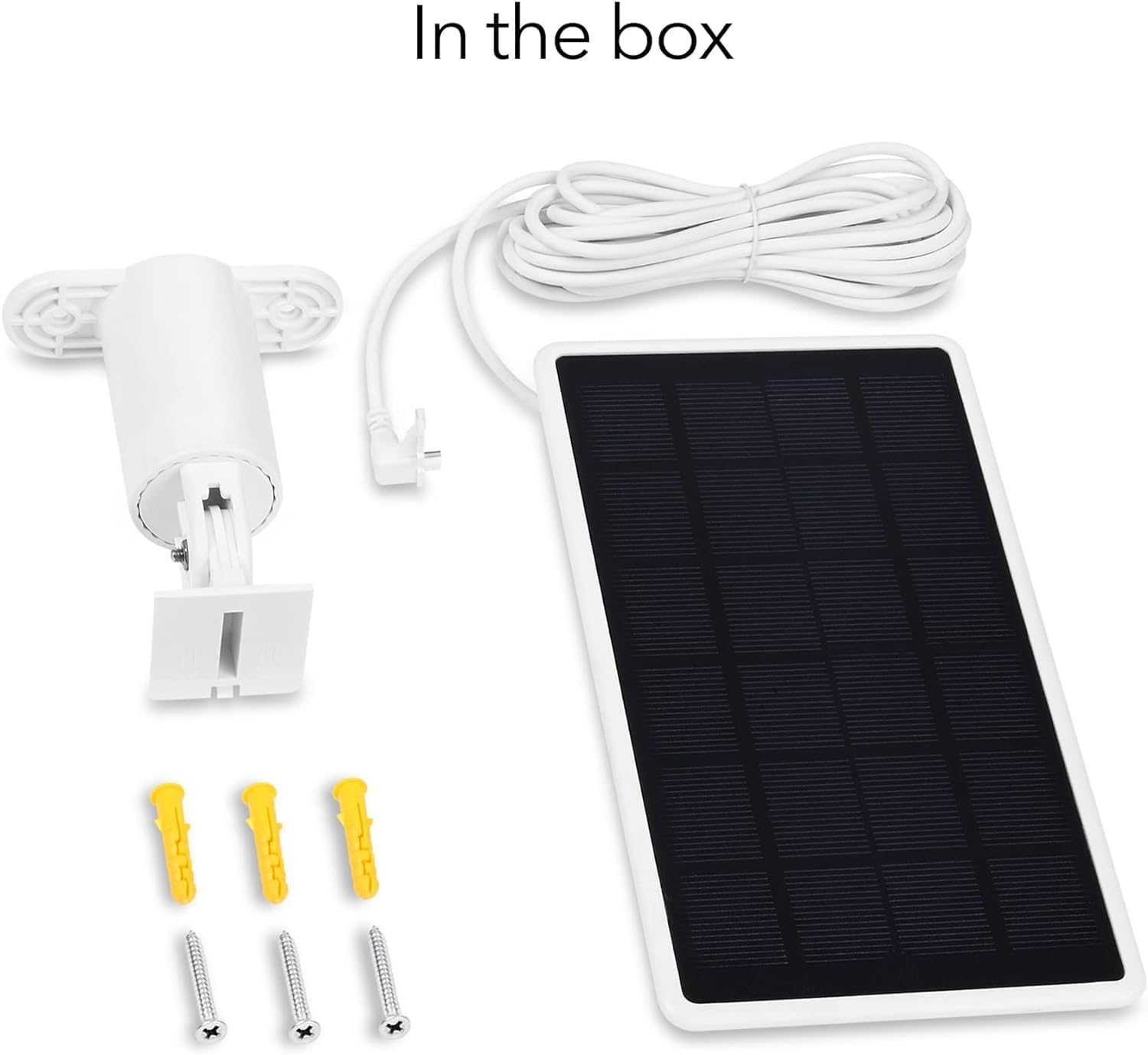 Wasserstein Solar Panel Compatible with Wyze Cam Outdoor/Battery Cam Pro - Efficient Solar Power for Your Security Camera (2-Pack, White) (Camera NOT Included)