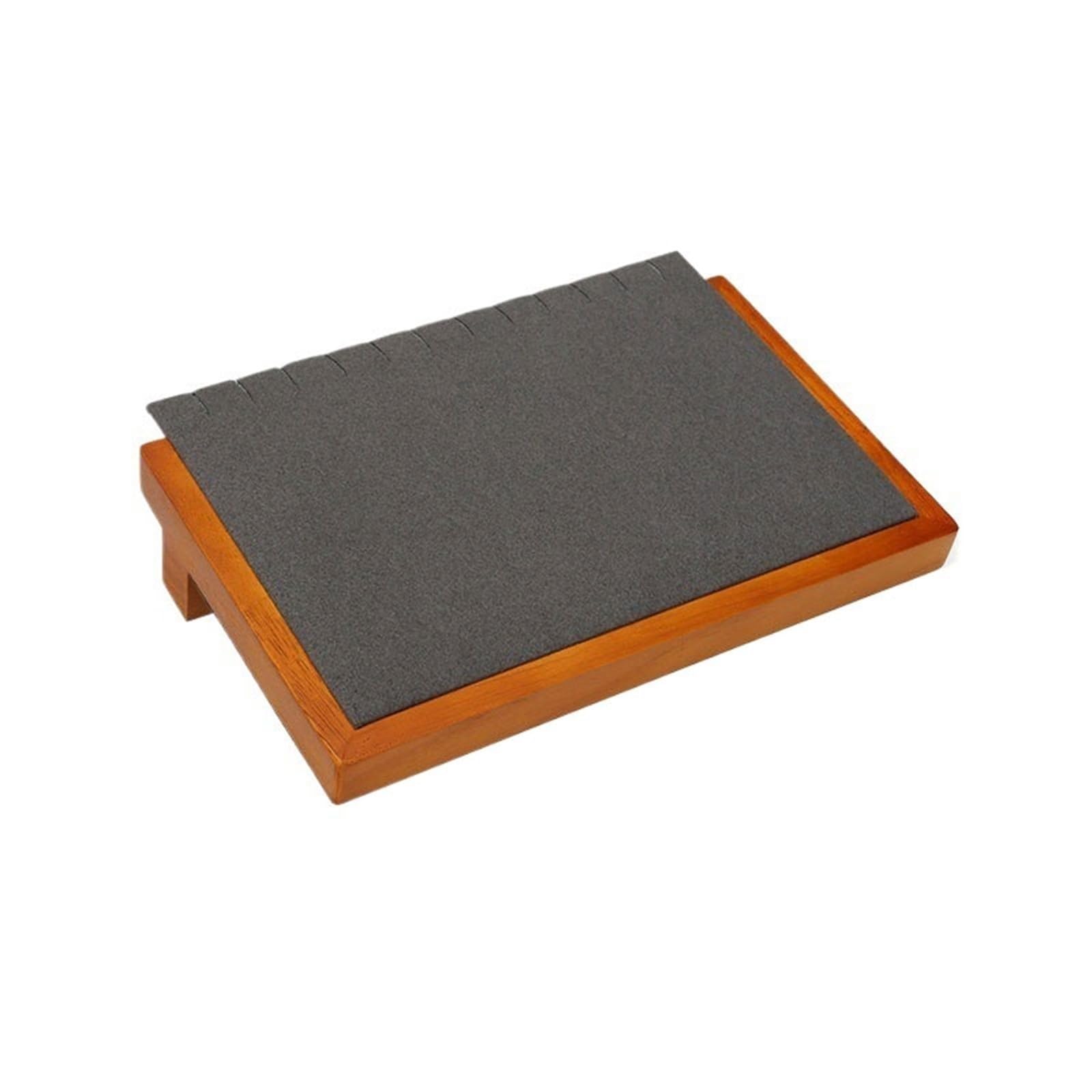 WANGHAI-666 Jewelry Rack Microfiber Jewelry Display Stand Wooden Base for Necklaces Earrings