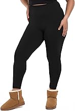 SINOPHANT Plus Size Fleece Lined Leggings for Women, High Waisted Thermal Winter Thick Yoga Pants