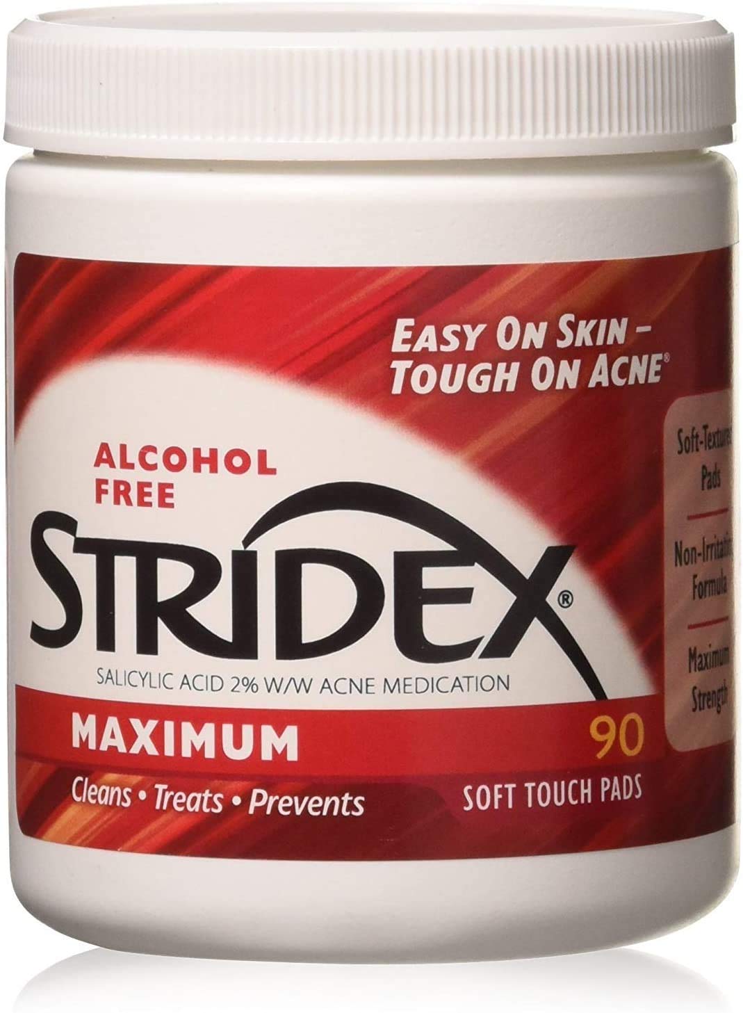 StridexSingle-Step Acne Control Maximum, Alcohol Free, 90 Soft Touch Pads