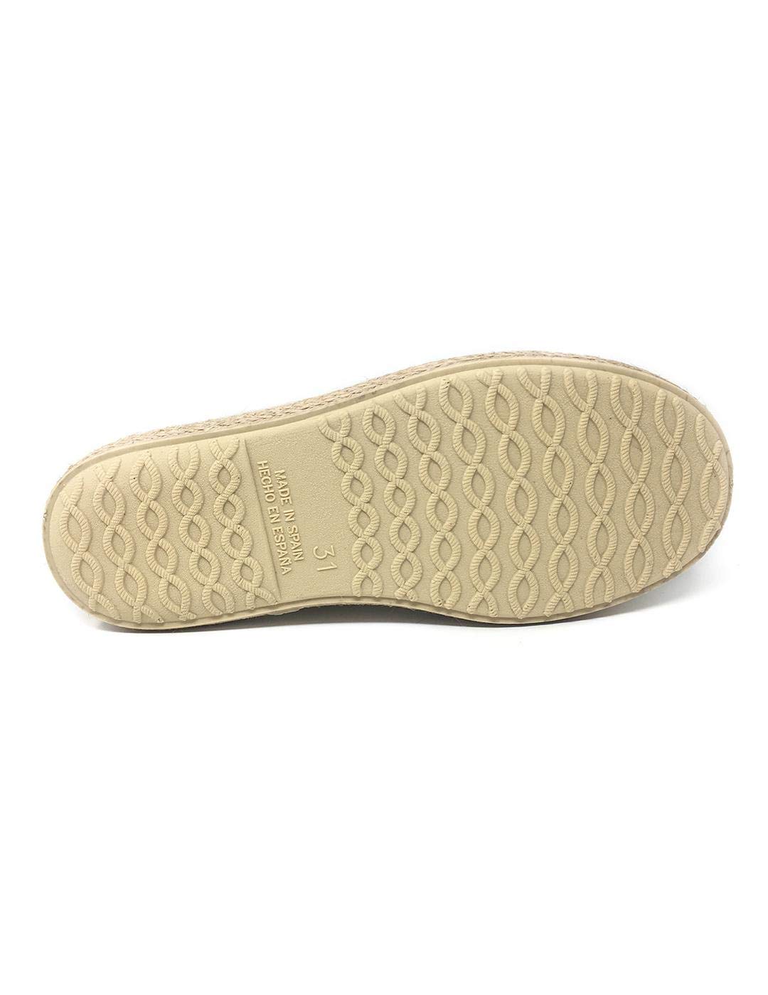 Alpargata Lino Cordon Taupe 34 marrón