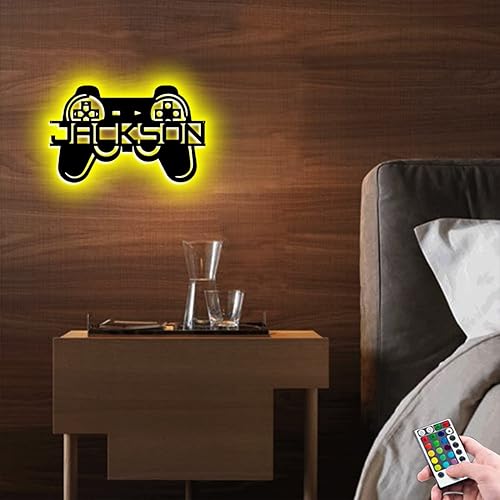 Miniatura 10 de Letrero de neón de juego personalizado para decoración de pared y dormitorio, letrero de neón LED con nombre personalizado, luz nocturna,