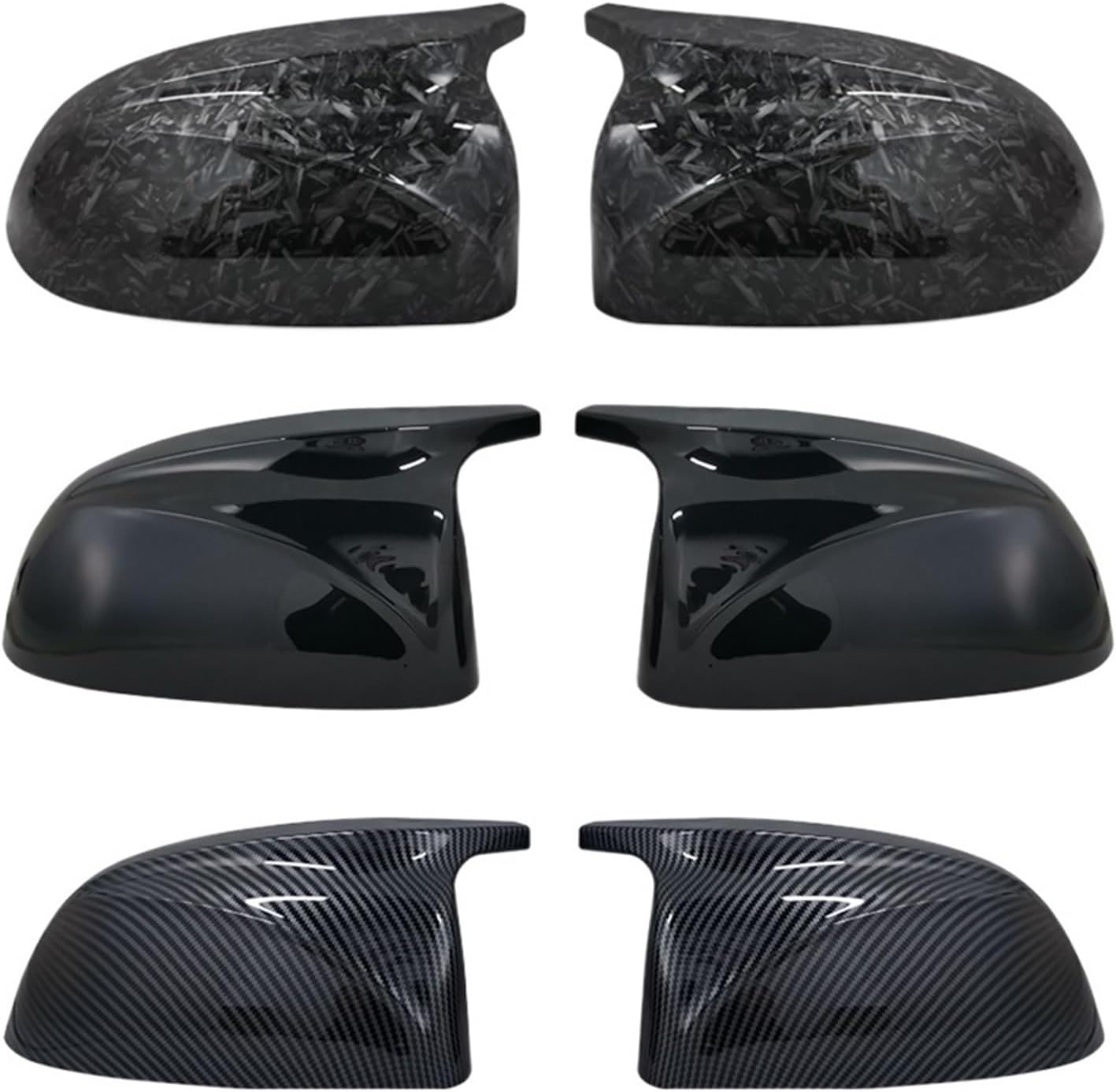 Fit for BMW X3 G01 X4 G02 X5 G05 X6 G06 X7 G07 2018-2020 M Black Rearview Mirror Cover X3M Look Rearview Mirror Cover Rearview Mirror Cover (Color : Bright Black)