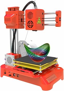 3D Printer, Main Unit, 110 V, Home Use, 3D Printer, Metal, High Precision, Compact, Mini 3D Printer, Easy Assembly, Quiet Design, Suitable for Children/Beginner/Student Education, Made with PLA