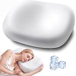 VYLEE Cervical Oreiller de cou pour soulager la douleur, support ergonomique de la mémoire de la mousse de cou avec couverture de refroidissement, oreiller de lit de contour orthopédique pour le dos somnifère, soulage le cou & Tension de l'épaule (bleu)