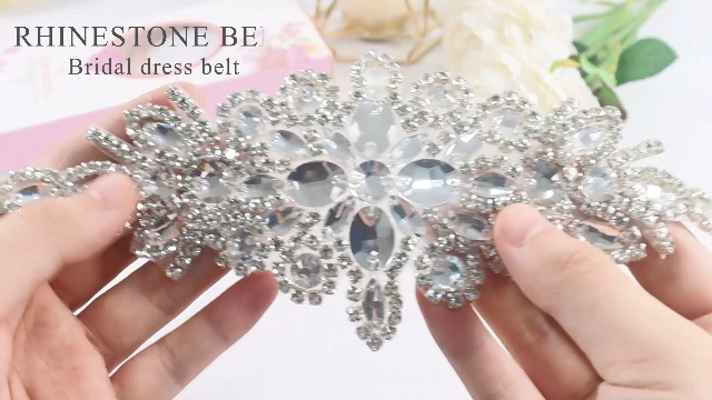 Rhinestone Pearls Wedding Belt Sash Hand Sewn Organza Gown Accessory Plus Size Wedding Belts with Rhinestone Beads Sash Bridal Belt for  main image 3