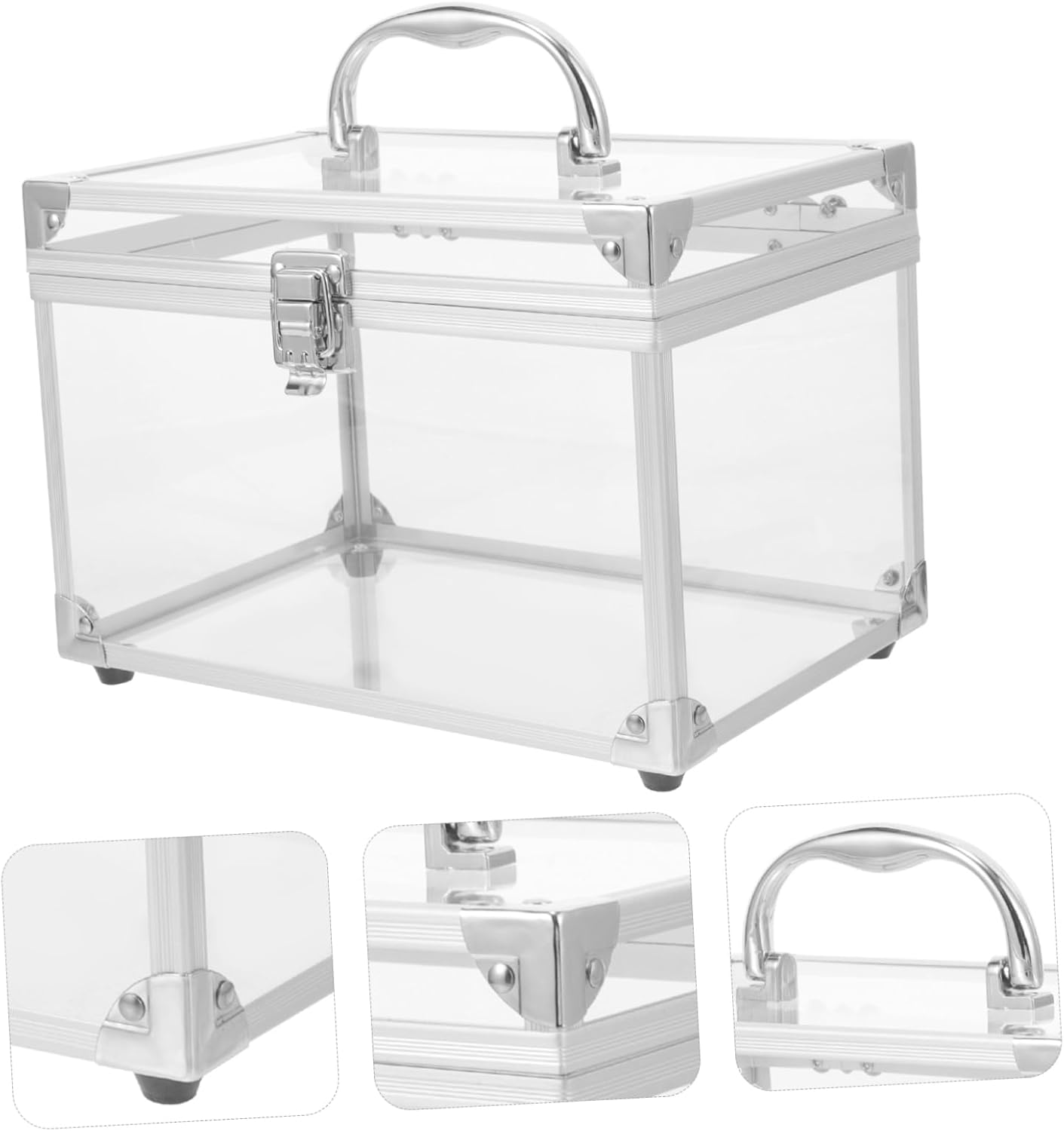 CD Storage Box for Vinyl Records Portable Dvd Organizer with Handle Capacity Case for Home Travel Stylish and Practical for Music Lovers and Movie