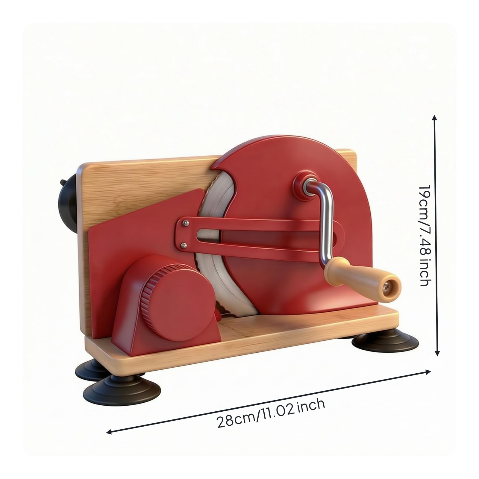 Affettatrice Manuale Pieghevole, Rosso, Rosso