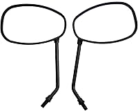 Vista 1 de Un par de espejos retrovisores ovalados negros compatibles con Yamaha Vino 125 2004