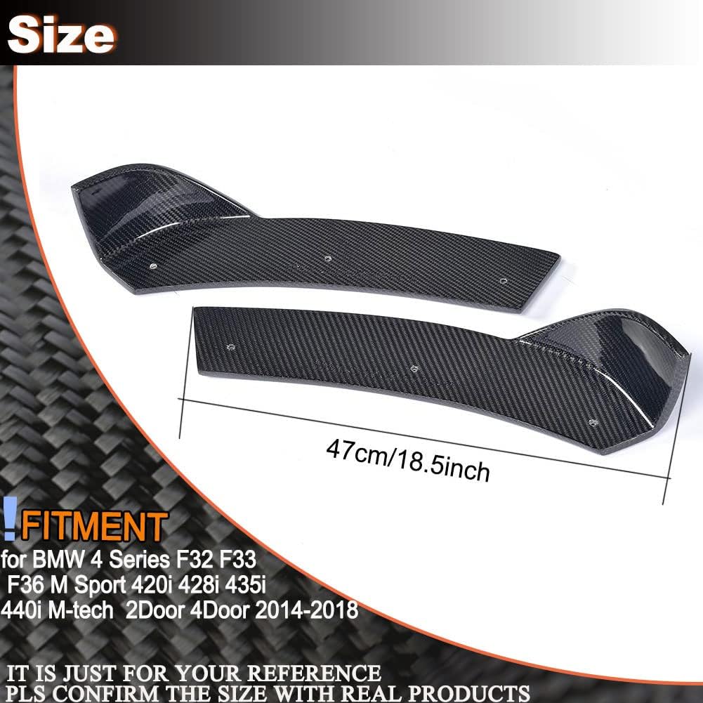 Real Carbon Fiber Front Bumper Splitter for BMW 4 Series F32 F33 F36 M Sport 2Door 4Door 2014-2018 420i 428i 435i 440i M-tech Upper Winglets Vents Cover Cupwings Flaps Factory Outlet