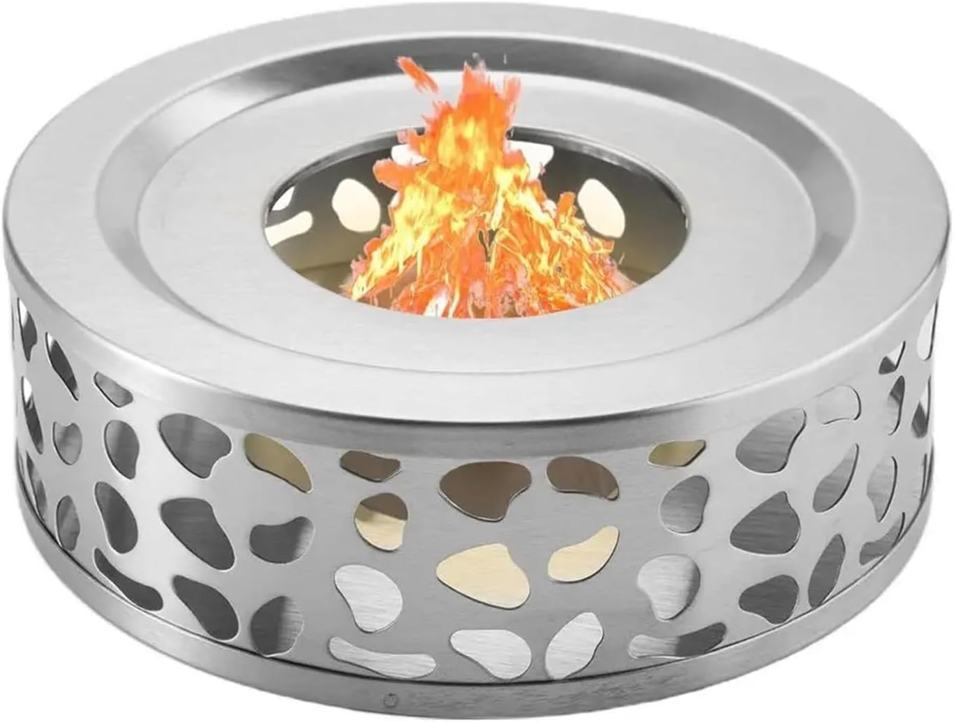 Stainless Steel Tea Warmer Heat-Resisting Vertical Stove Heater Household Tea Stand Candle Base for Teapot Cups(Black)