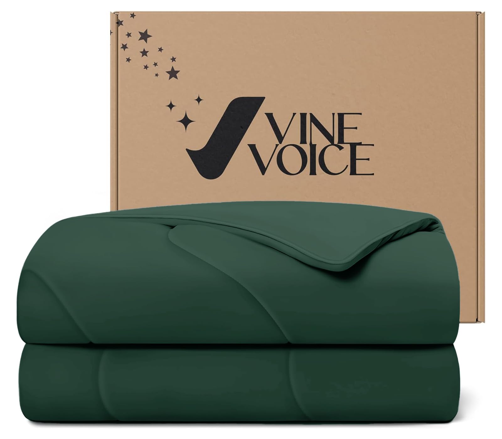 Cooling Comforter for Hot Sleepers, Queen 90x90, Dark Green