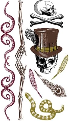 amscan Witch Doctor Tattoos, 16 per Pack Brown, 847877