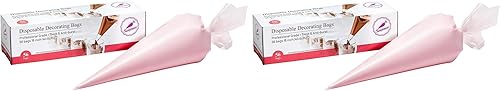 Miniatura 12 de Keenpioneer Piping Bag - Bolsa desechable para decoración de tartas, 100 unidades, 12 pulgadas, transparente