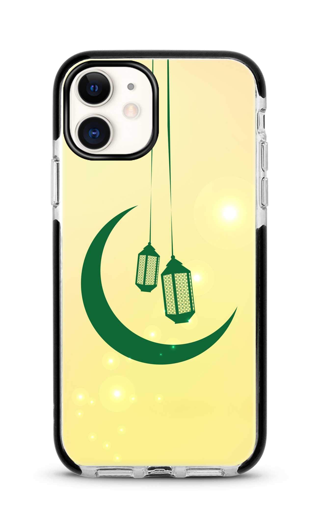 Slim Case Compatible With iPhone 12 Mini Thin Drop Proof Military Grade Protection And Transparent Dual-Layered Shockproof Cover Bumper - Ramadan Shine Full Print