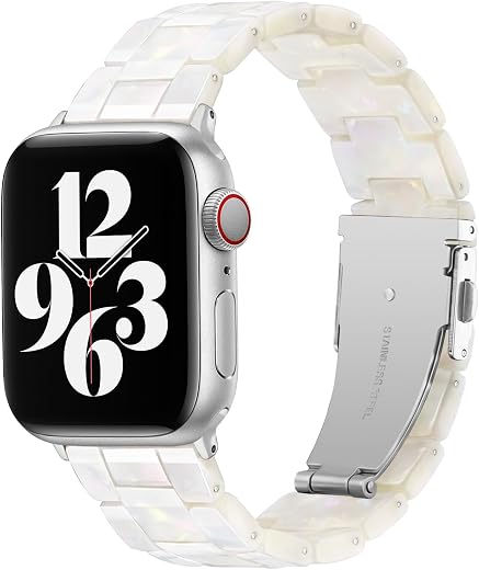 Bestig Resin Band Compatible with Apple Watch Bands for Women 40mm 38mm 41mm 42mm(Series 11 10), Lightweight Waterproof St...