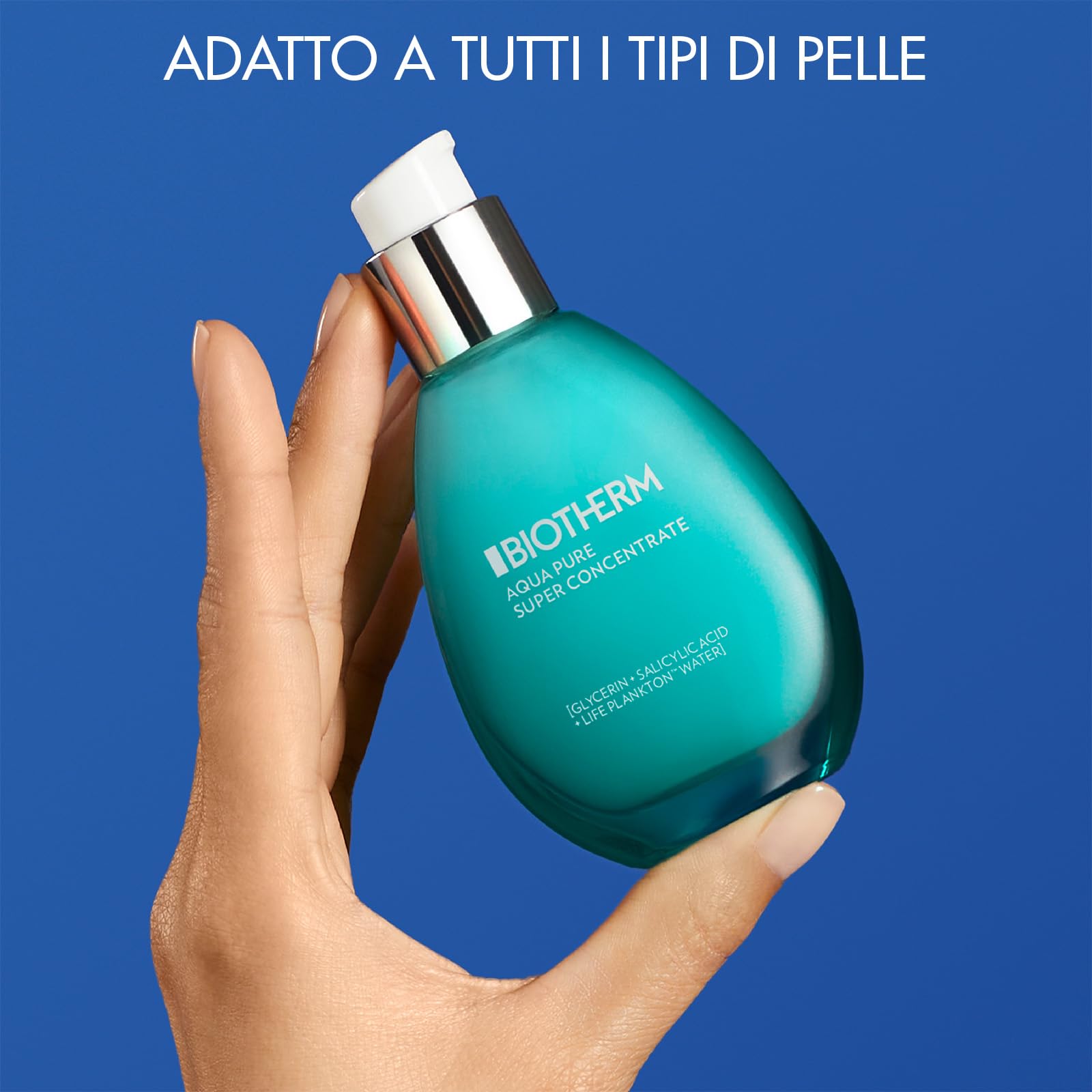 BIOTHERM Aquasource Aqua Pure Concentrate, Crema Viso Idratante, Per Pelli Grasse e Impure, Azione Idratante e Purificante, Arricchita con Life Plankton e Acido Salicilico, 50 ml