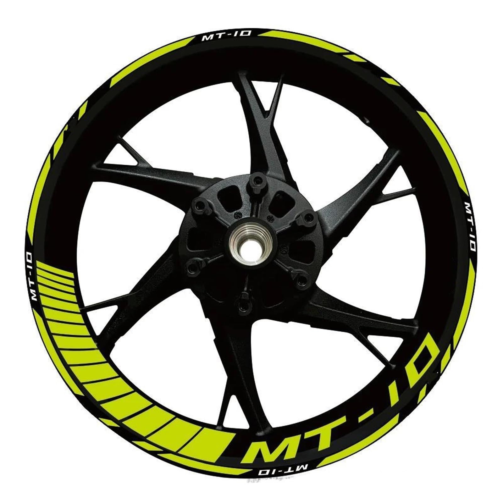 Stickers Motorcycle Wheel Stickers Night Reflective Decorative Rim for Yamaha MT10 MT-10(Style 1)