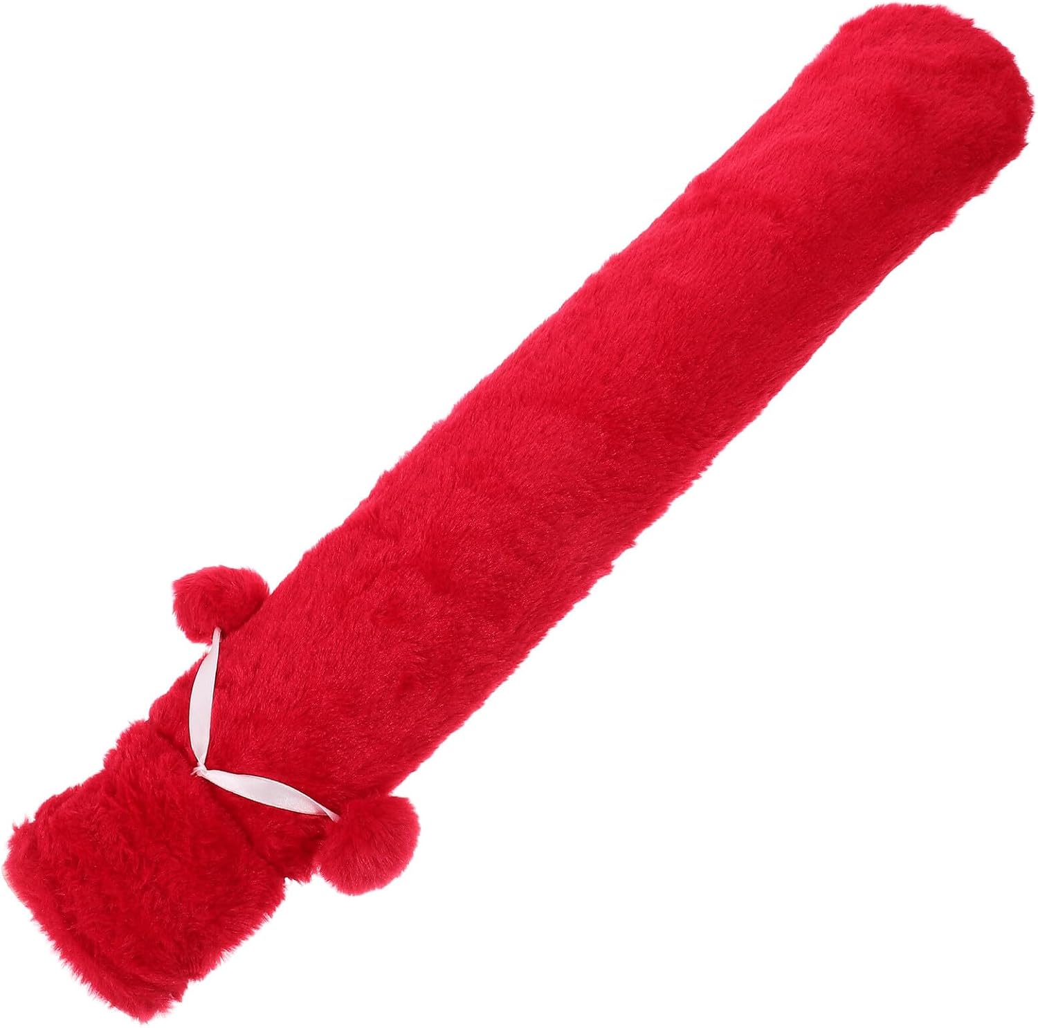 Reusable Plush Hot Water Bottle with Soft Removable Cover, Extended Strip Rubber Hot Water Bag for Winter Waist and Shoulder Warmth, Relief Heat Pack for Cold Therapy