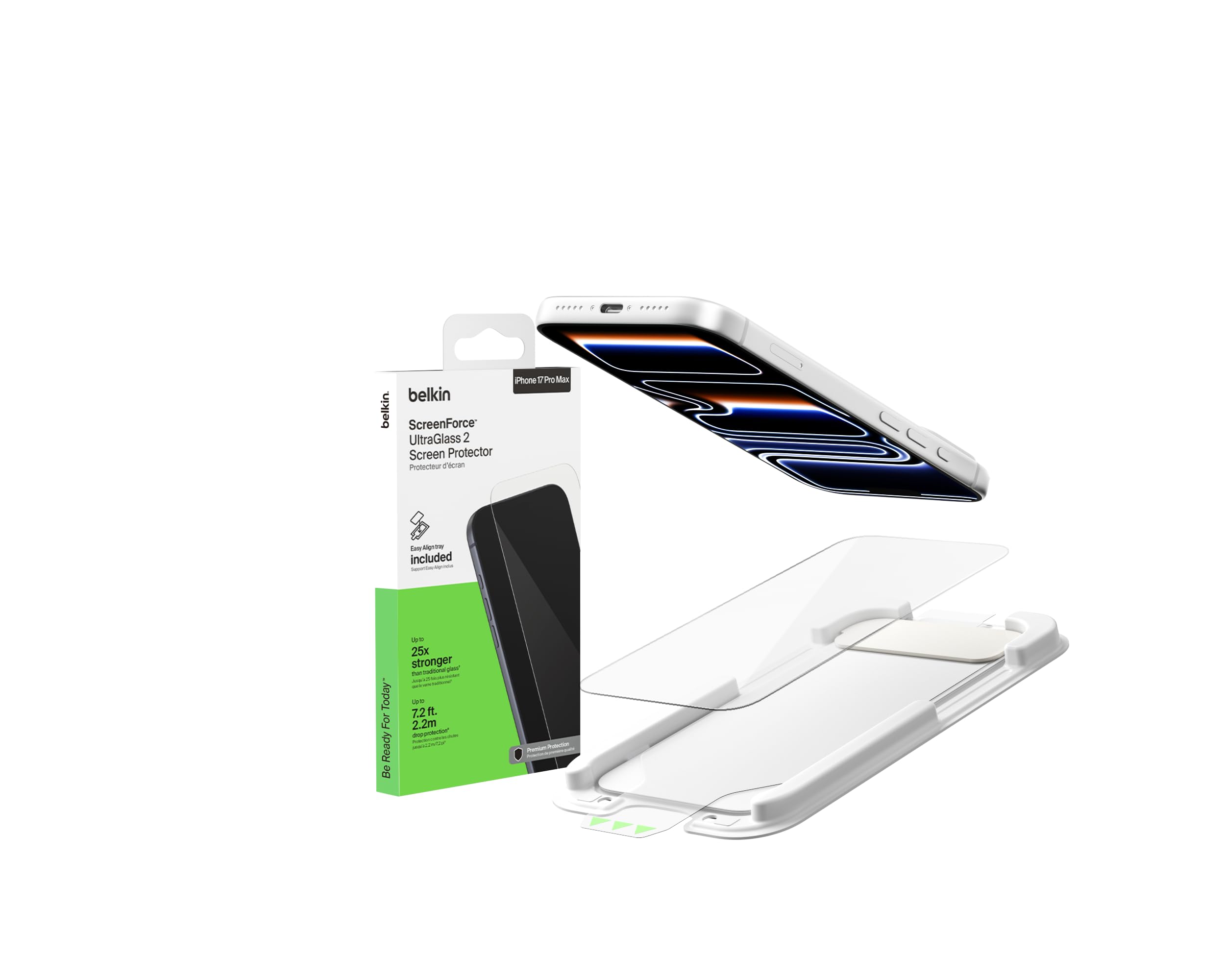 Amazon.co.jp: Belkin iPhone17 Pro Max対応 UltraGlass2 保護フィルム