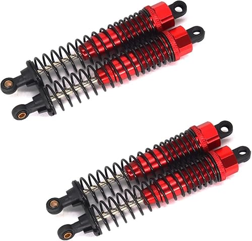 4 piezas de amortiguadores Rc de aluminio para 110 Redcat Blackout Parts Xte Pro, Xte, Xbe Pro, Xbe, Sc Pro, Sc Upgrades Shocks Rojo