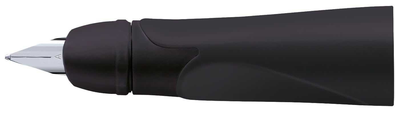 STABILO EASYbirdy Rechts-/Linkshänder-Griffstück für ergonomischen Schulfüller – Anfänger-Feder A, schwarz