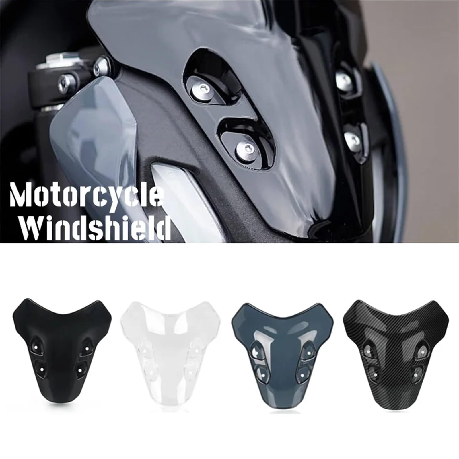 Parabrezza Per Yamaha MT-07 2021-2023 - In PC Antigraffio, Fum&egrave;, Antivento E Zanzariera