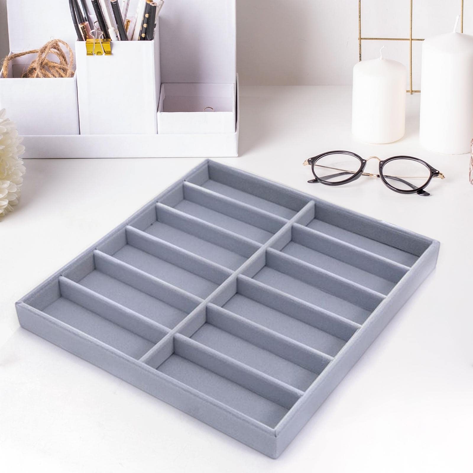 Organizador de Gafas de Sol, Caja de Almacenamiento de Gafas, Decoración, a Prueba de Polvo, Joyería