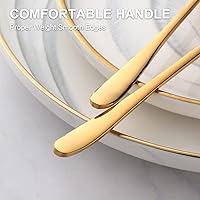 Vista 24 de 4-Pcs Stainless Steel Round Soup Spoons, 6.88 Inch, Heavy-Weight, Set of 4