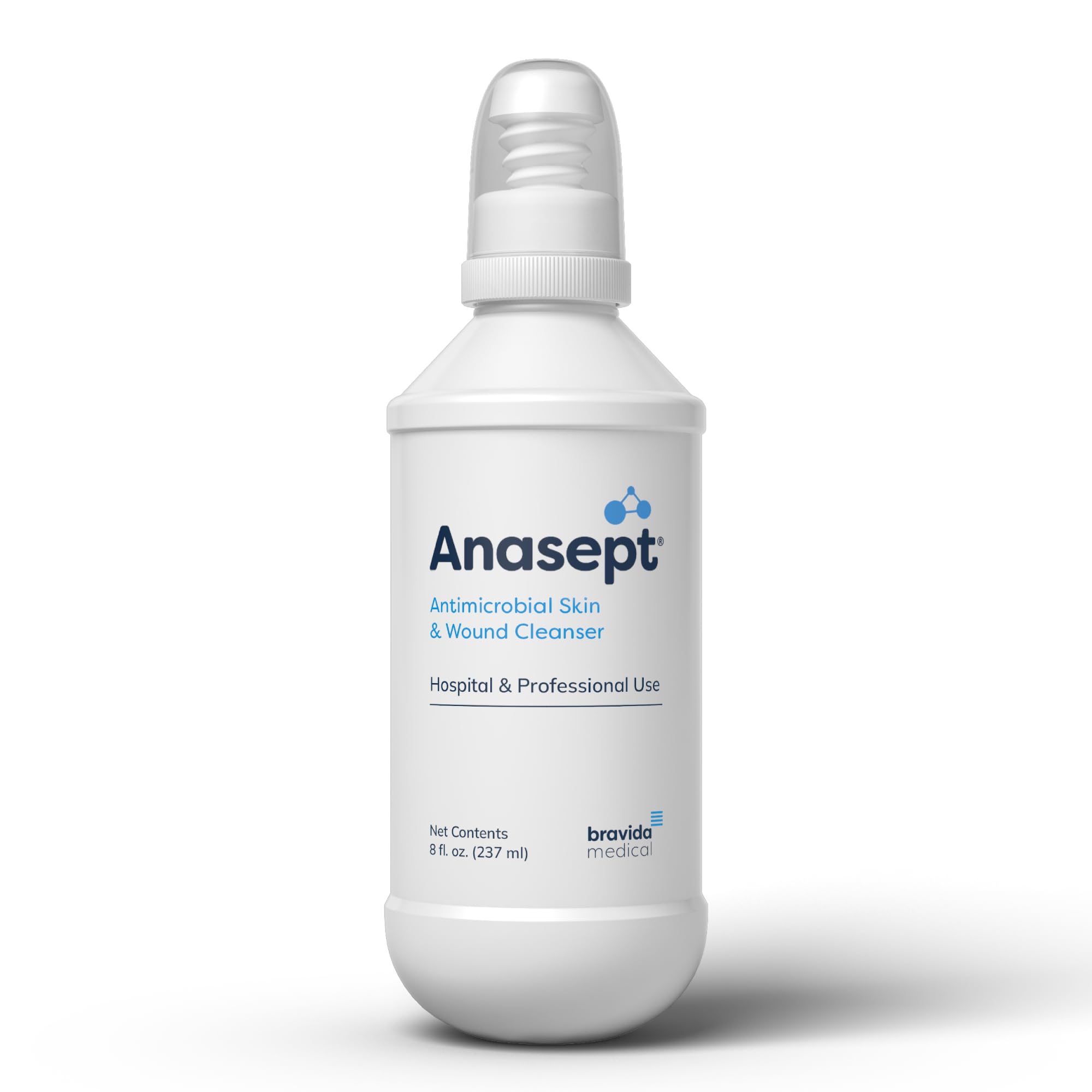 Anasept-Antimicrobial Skin and Wound Cleanser, 8 oz. Bottle with Finger Sprayer, Wound Spray, Sterile Rinse, Healing Spray for Hospital and Professional Use