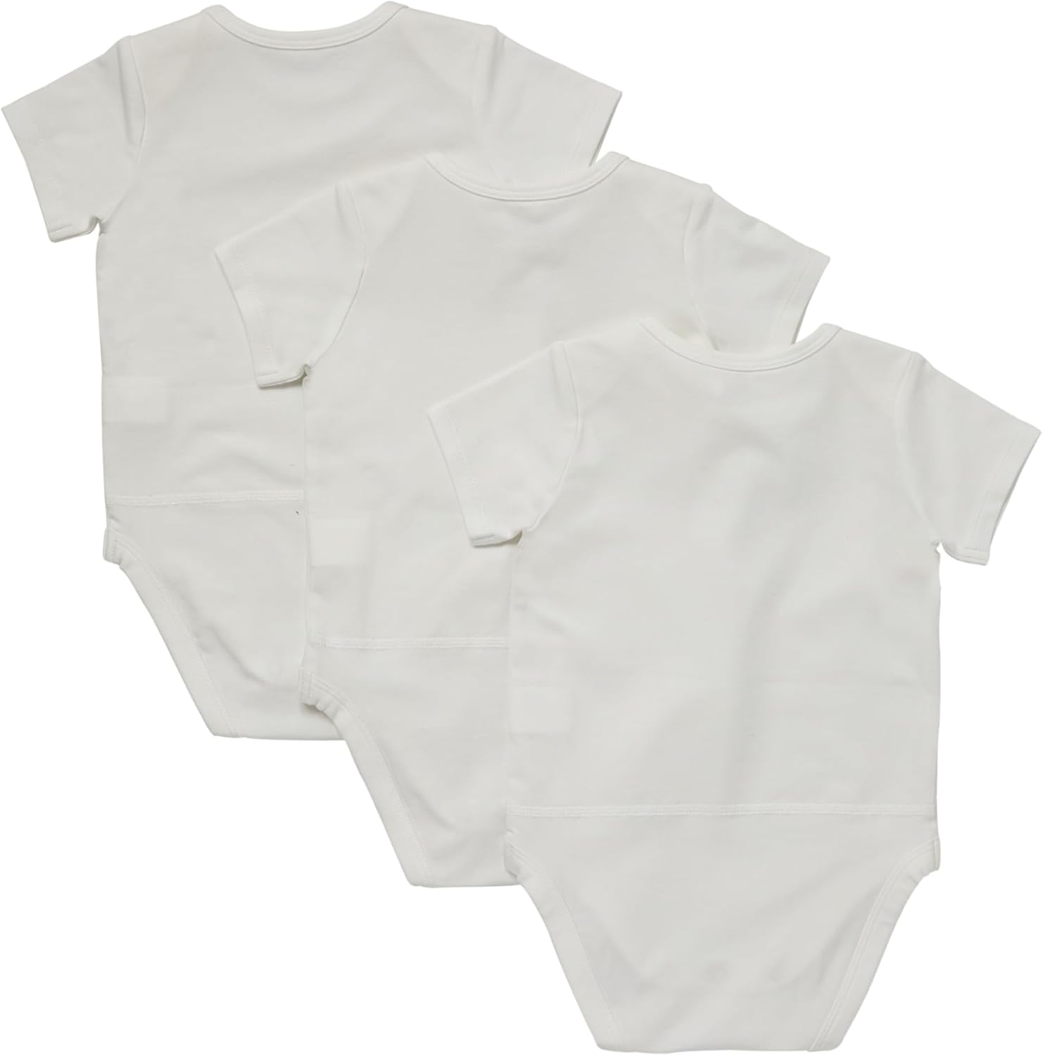 Hanes Unisex Baby Pure Comfort Short Sleeve Bodysuits, Infant Bodysuits, Boys & Girls, 3-pack - Image 2