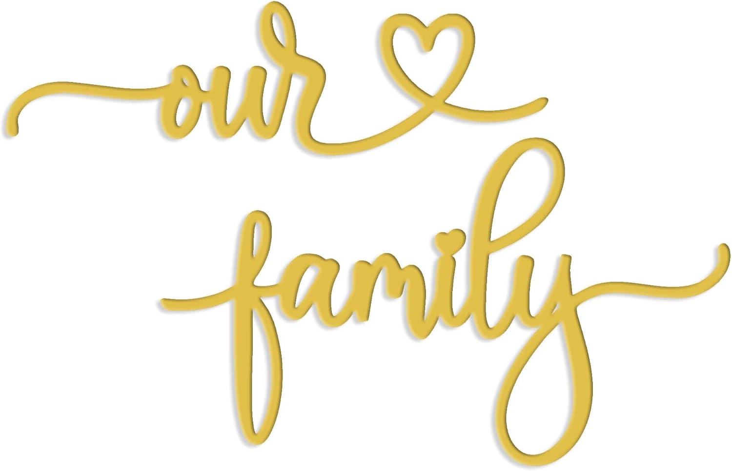 Rajukit Our Family Wall Decor Metal Family Signs Rustic Wall Hanging Decoration for Bedroom Living Room(Gold) Our Family(GOLD)