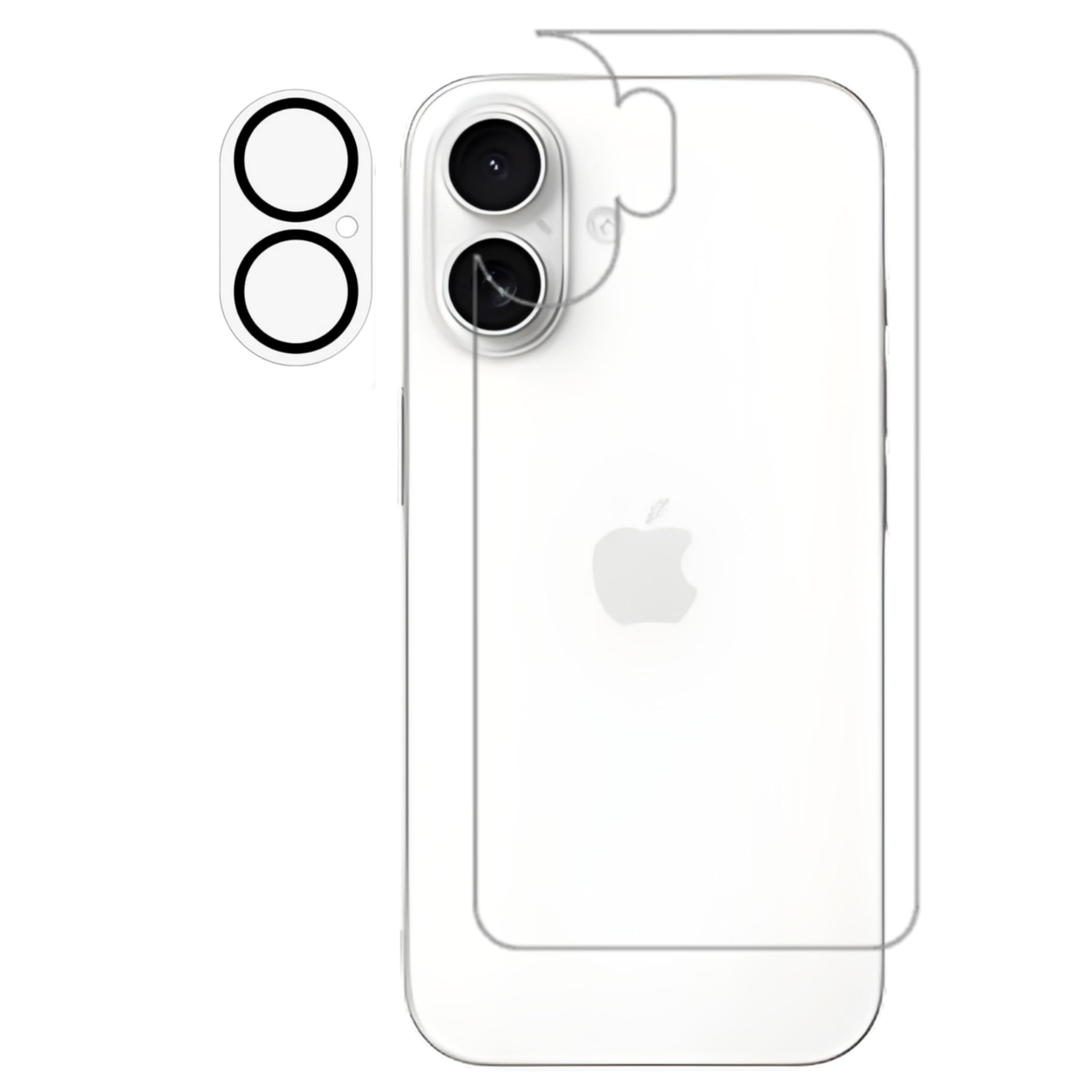 TECH KONNECT Back Protector with Camera Lens Protector For iPhone 16 Back guard with Camera Glass Protector, Case Friendly, Easy Installation (Pack of 2) (B0DJ6CDQH1) Amazon Price History, Amazon Price Tracker