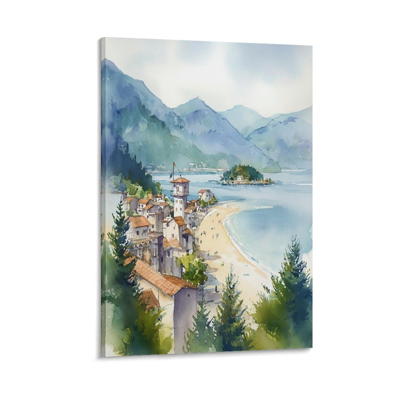 LCYNNH Tofino British 20x30inch(50x75cm) Vintage Travel Poster Watercolor Canvas Art