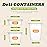 Glotoch 48 Pack (Mixed) 8 oz. and 16 oz. Plastic Containers with Lids, Leak Proof Deli Containers, Meal Prep Soup Containers, BPA Free, Reusable, Freezer Dishwasher Microwave Safe, Mixed sizes