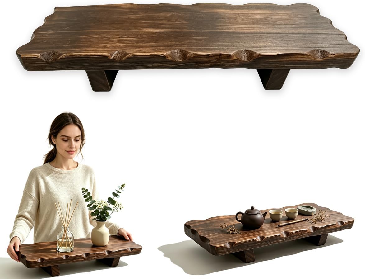 Large 22" Wood Riser Pedestal Stand,Vintage Farmhouse Wood Riser
