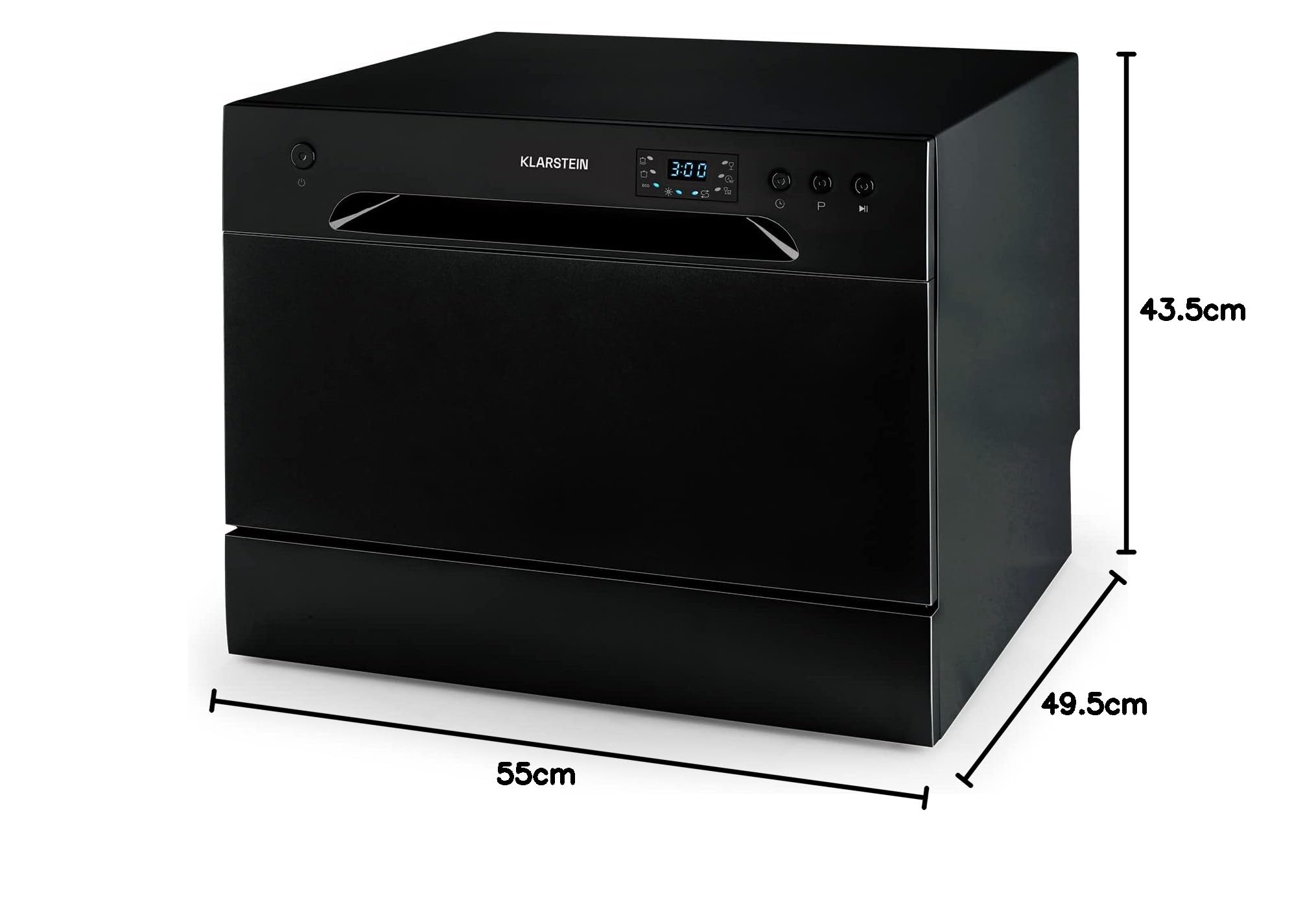 Klarstein Mini Lave Vaisselle Encastrable 6 Couverts Silencieux 6 Programmes