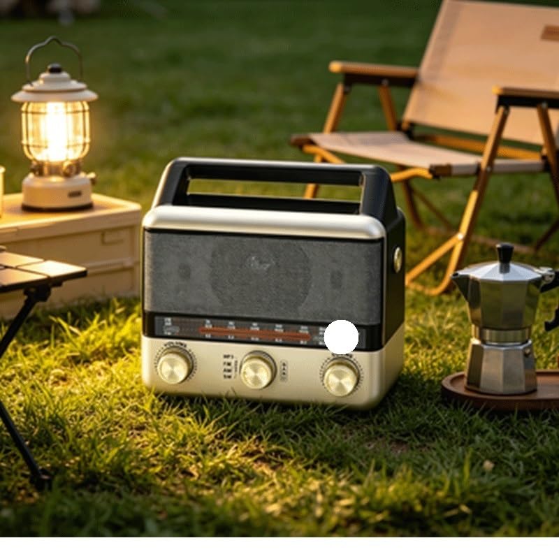 Radio portátil con receptor handheld y almohadilla lateral de audio miniatura 5