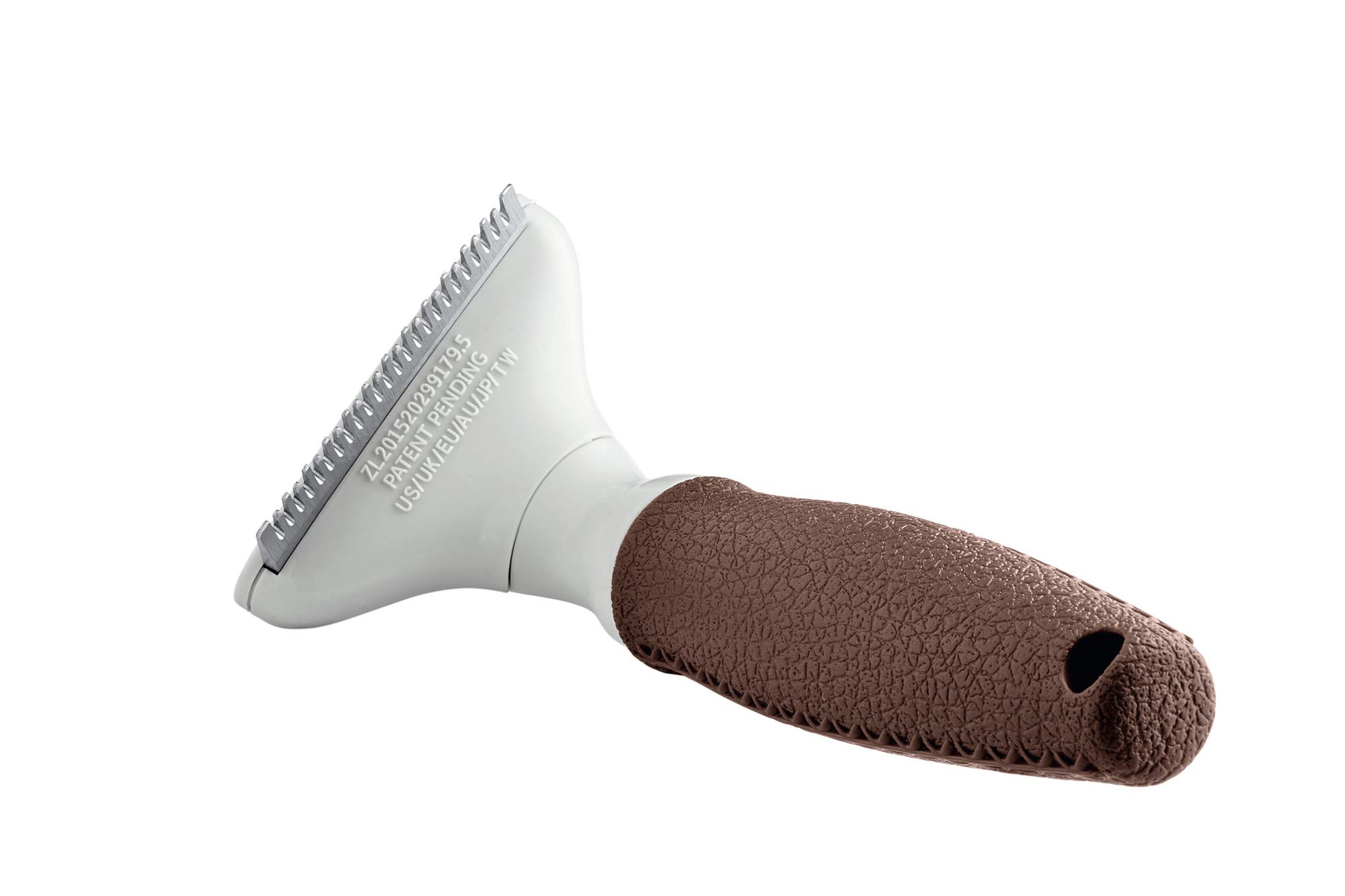Hunter SPA Trimmstriegel mit Spezialklinge, für mittel- bis langhaarige Hunde und Pferde, 17,5 x 7,5 cm, M