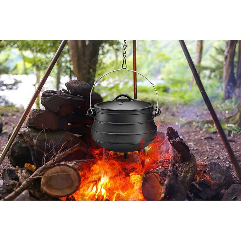 QEM Marmite ou Chaudron en Fonte Alimentaire de 14 litres