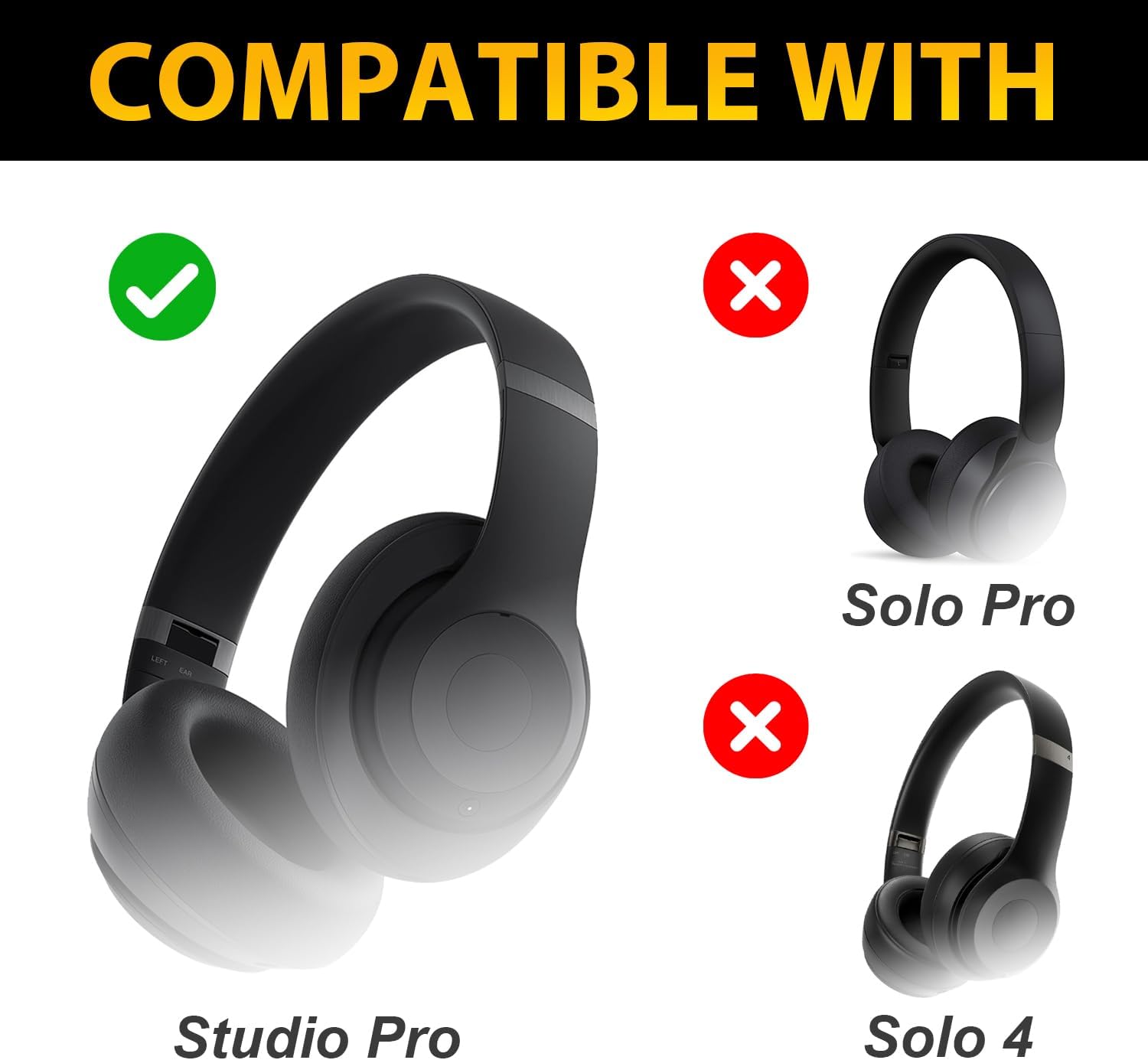 Studio Pro Headband Replacement, Top Head Band Replacement Repair Kit for Beats Studio Pro Wireless Headphones Accessories, Composite Materials, Durable & Bending Resistant (Deep Brown)