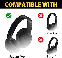 Vista 2 de Studio Pro - Kit de reparación de repuesto de diadema para auriculares inalámbricos Beats Studio Pro, materiales compuestos, duradero y resistente a