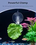 Pawfly 6-Pack Aquarium Suction Cup Clips - Clear Plastic Fish Tank Feeding Tool, Veggie/Seaweed/Plant Leaf Holder for Underwater Fish Feeding