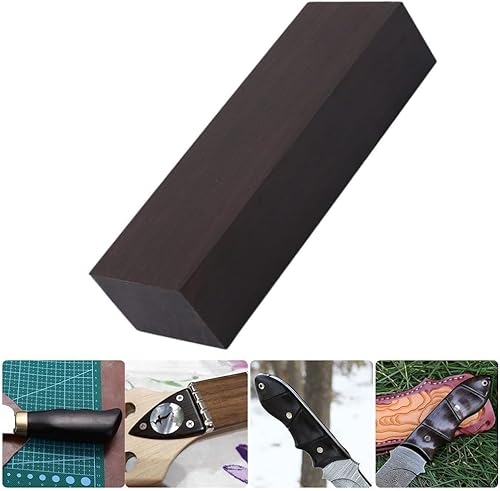 Messergriff Ebenholz Stabilisiertes Holz 12 * 4 * 2,5 Schwarzes Ebenholz Holz Rohling Musikinstrumente Für Musikinstrumente Werkzeuge