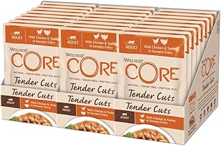 Wellness CORE Tender Cuts Wet Cat Food in Sauce Grain Free High Meat Content Chicken & Turkey 24 x 85 g product image